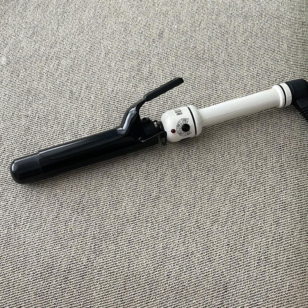 White and Black Professional Curling Iron - Women Hair Tool